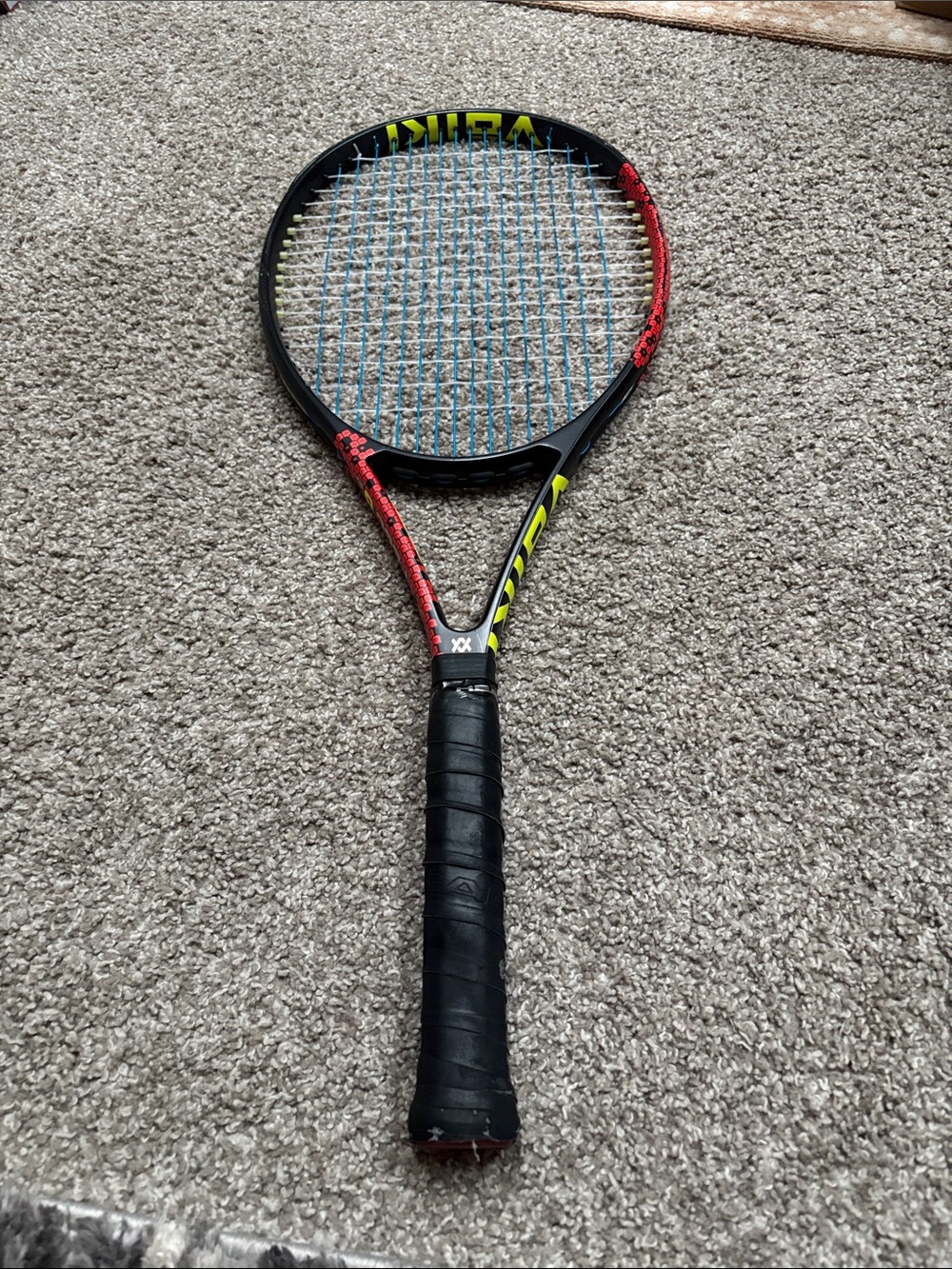 Volkl Black and Red Tennis Racket